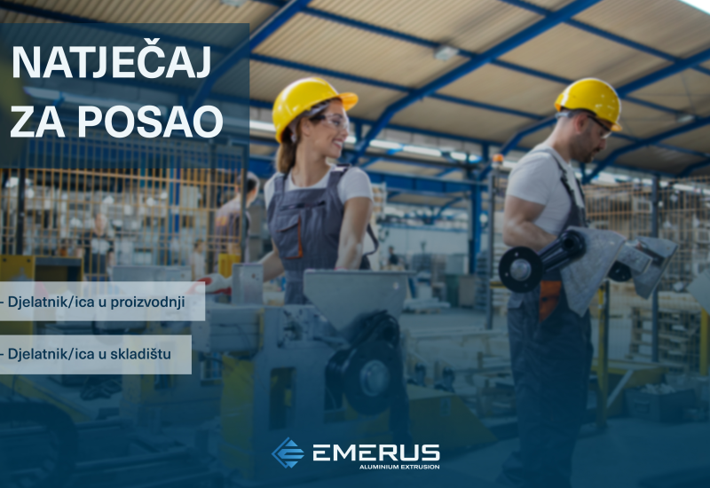 EMERUS: Tražimo inženjere i radnike u proizvodnji i skladištu